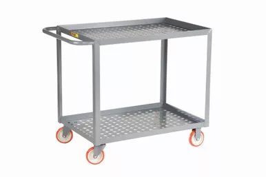 Welded Service Carts with Perforated Deck - 1