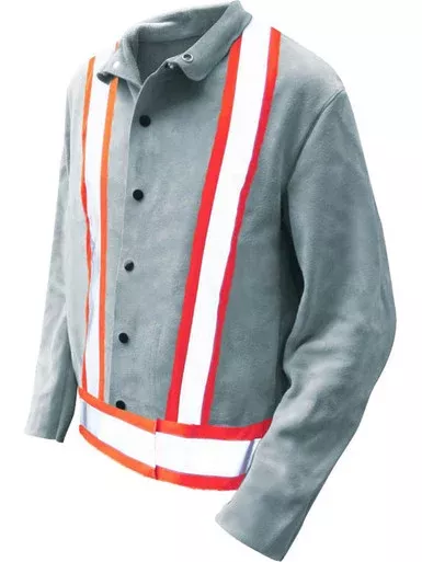Welding Jacket Split Cowhide Pearl Grey | Split Leather | Bob Dale Gloves