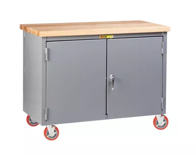 Work Center Cabinet with Butcher Block Top - 6