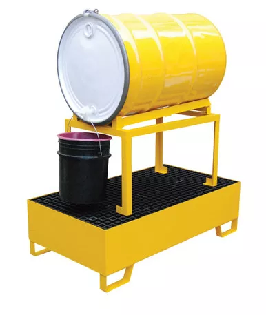 Yellow Horizontal Steel Retention Basins – 1